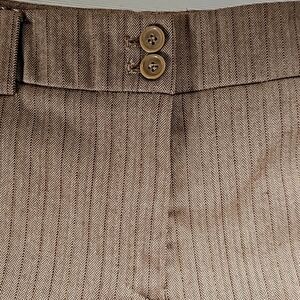 NWT NEW YORK & COMPANY Women's Pants Tan With Slight Gold Thread Size 10 Tall
